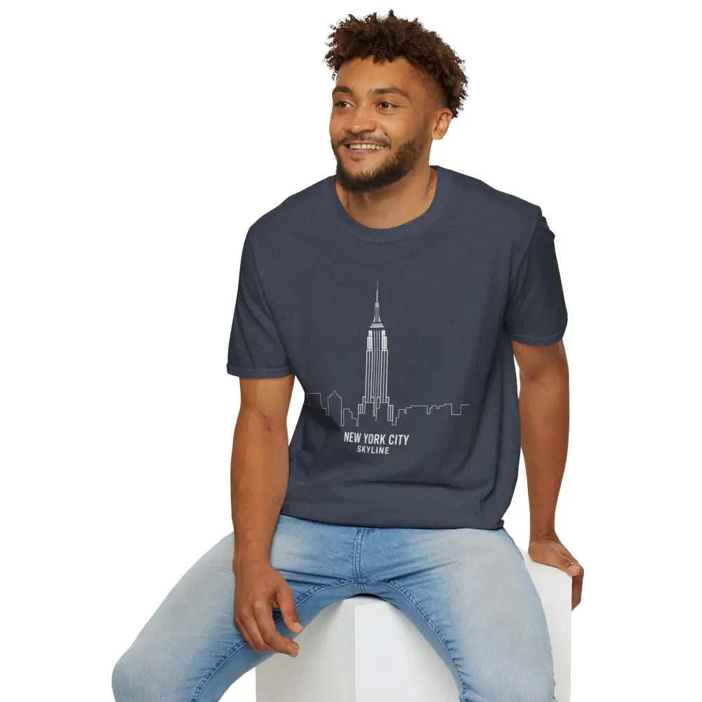 New York City Skyline T Shirt | Unisex Travel Tee Lover Gift Urban Fashion NYC Souvenir Cool Graphic