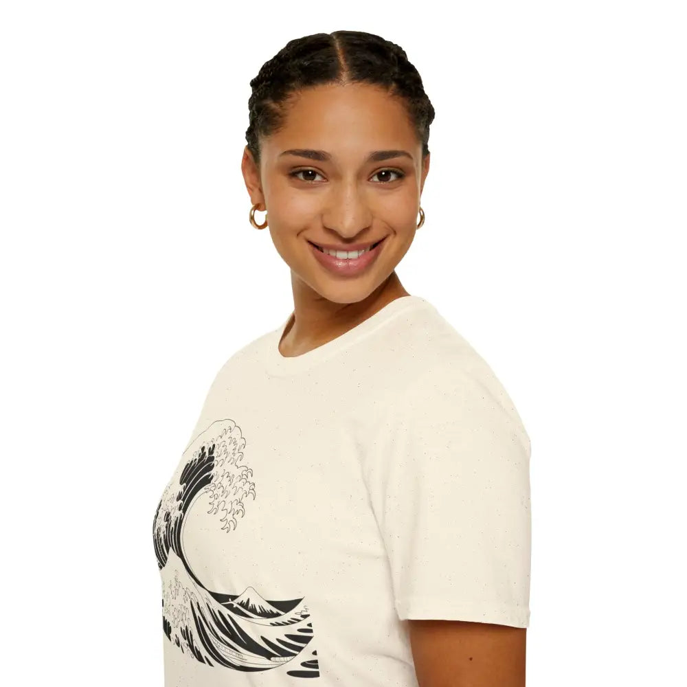 Ocean Wave Unisex T Shirt Soft Style Tee Beach Vibes Summer Casual Wear Gift for Nature Lovers Relaxed Fit Apparel