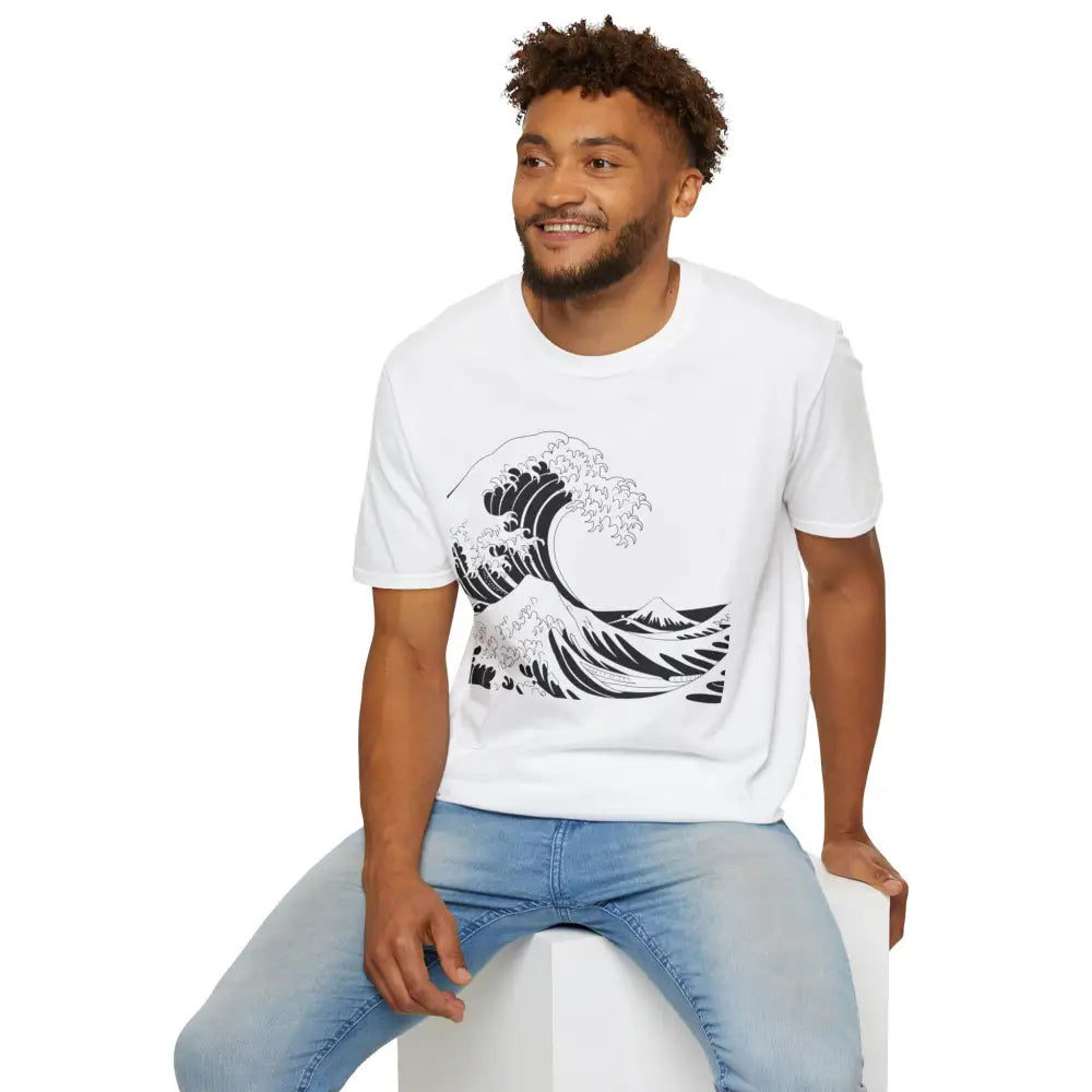 Ocean Wave Unisex T Shirt Soft Style Tee Beach Vibes Summer Casual Wear Gift for Nature Lovers Relaxed Fit Apparel
