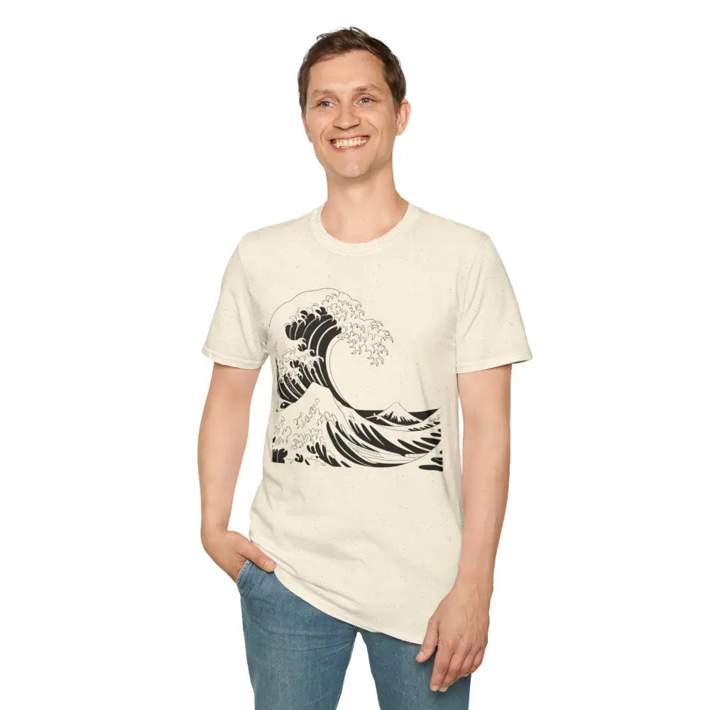 Ocean Wave Unisex T Shirt Soft Style Tee Beach Vibes Summer Casual Wear Gift for Nature Lovers Relaxed Fit Apparel