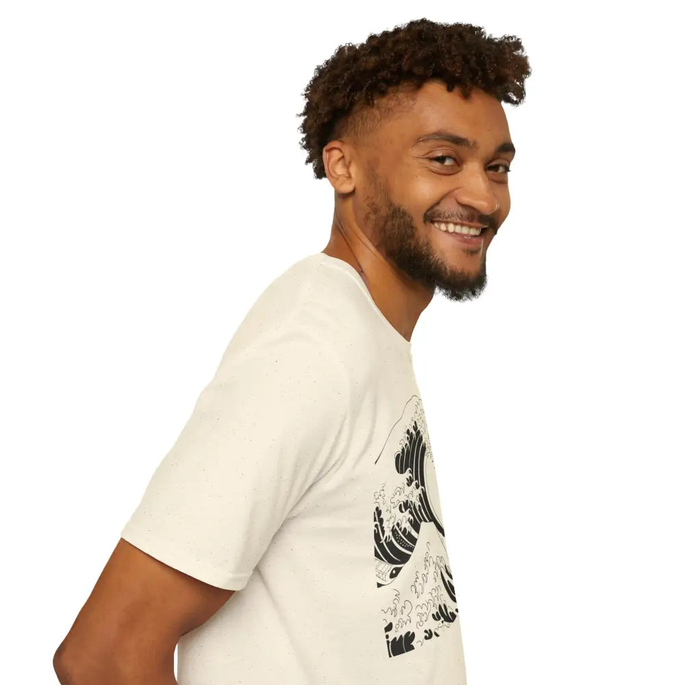 Ocean Wave Unisex T Shirt Soft Style Tee Beach Vibes Summer Casual Wear Gift for Nature Lovers Relaxed Fit Apparel