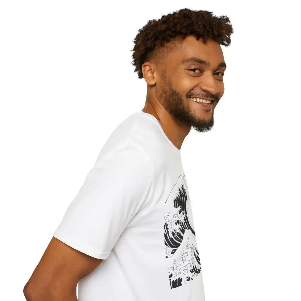 Ocean Wave Unisex T Shirt Soft Style Tee Beach Vibes Summer Casual Wear Gift for Nature Lovers Relaxed Fit Apparel