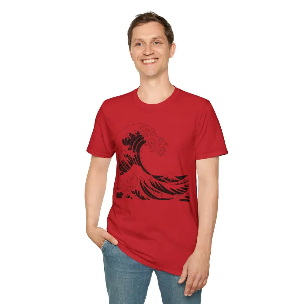 Ocean Wave Unisex T Shirt Soft Style Tee Beach Vibes Summer Casual Wear Gift for Nature Lovers Relaxed Fit Apparel