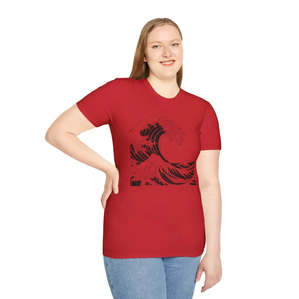 Ocean Wave Unisex T Shirt Soft Style Tee Beach Vibes Summer Casual Wear Gift for Nature Lovers Relaxed Fit Apparel