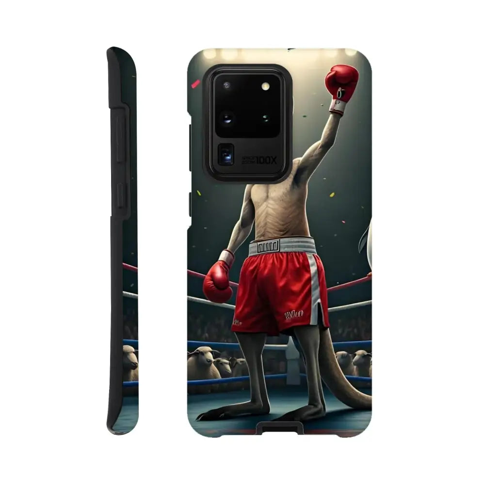 Phones case with boxing kangaroo design from Outback Undisputed Samsung Tough Case PixiOnyx Brawl-Proof Armor