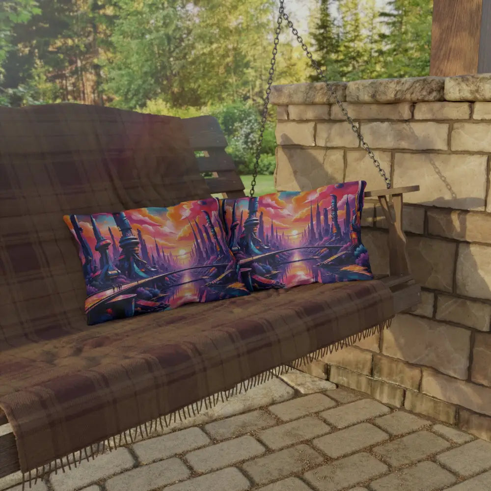 Outdoor pillow with dreamy pillow feels, vibrant abstract pillows at Gnaftis House Flat