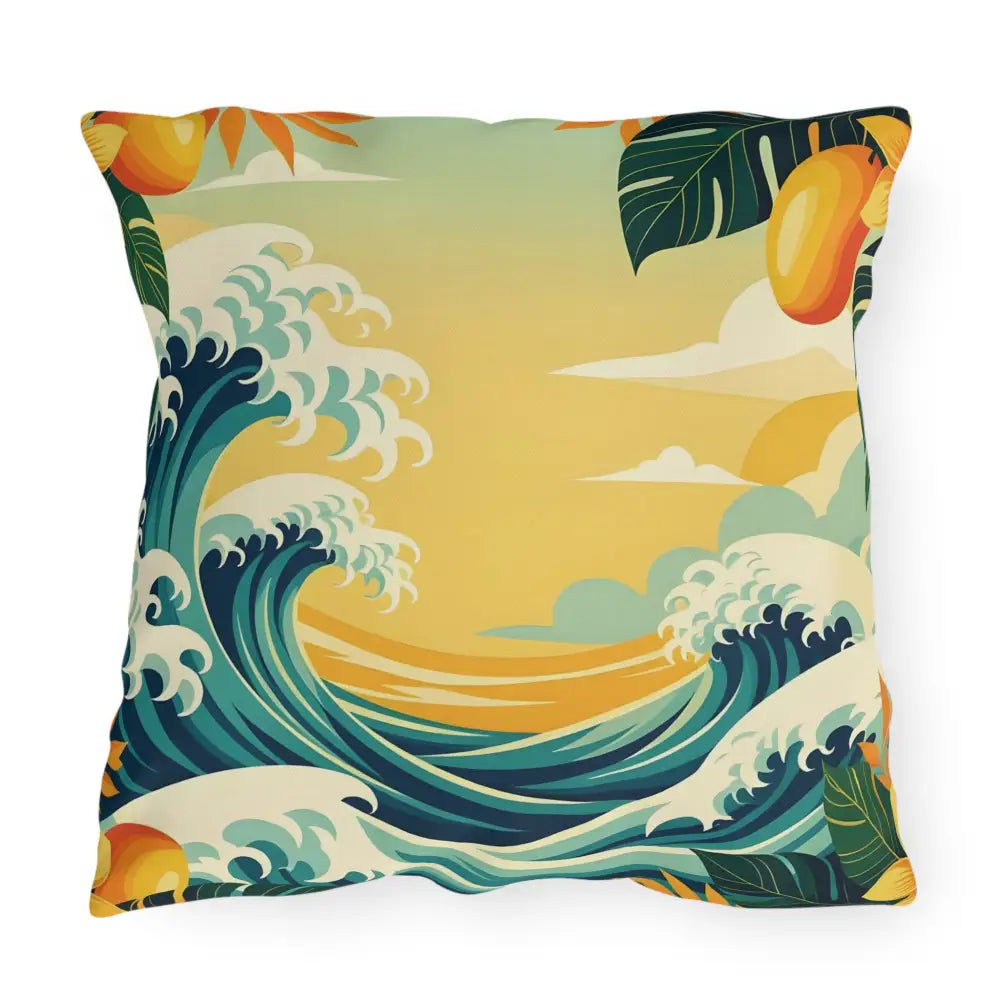 Decorative throw pillow from Outdoor Pillow Tropical Wave collection by PixiOnyx Mango Coast