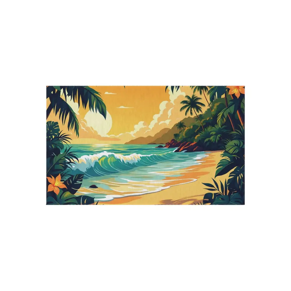 Outdoor Rug Tropical Beach Paradise design perfect for PixiOnyx Island Escape decor