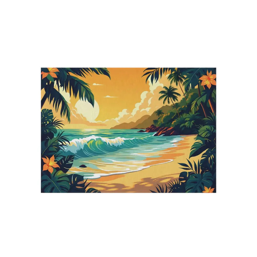 Outdoor Rug Tropical Beach Paradise for PixiOnyx Island Escape product display