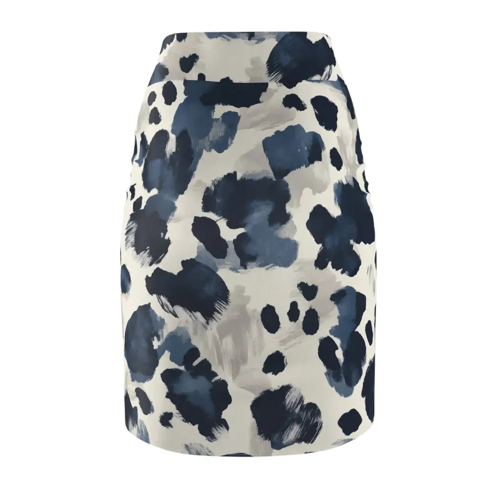 Blue and white patterned pencil skirt from PixiOnyx Sleek Contourwear