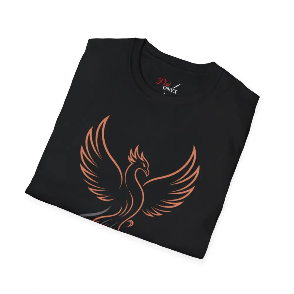 Phoenix Rising Unisex Softstyle T Shirt | Trendy Graphic Tee Casual Wear Gift for Her/Him Festival Apparel Symbol