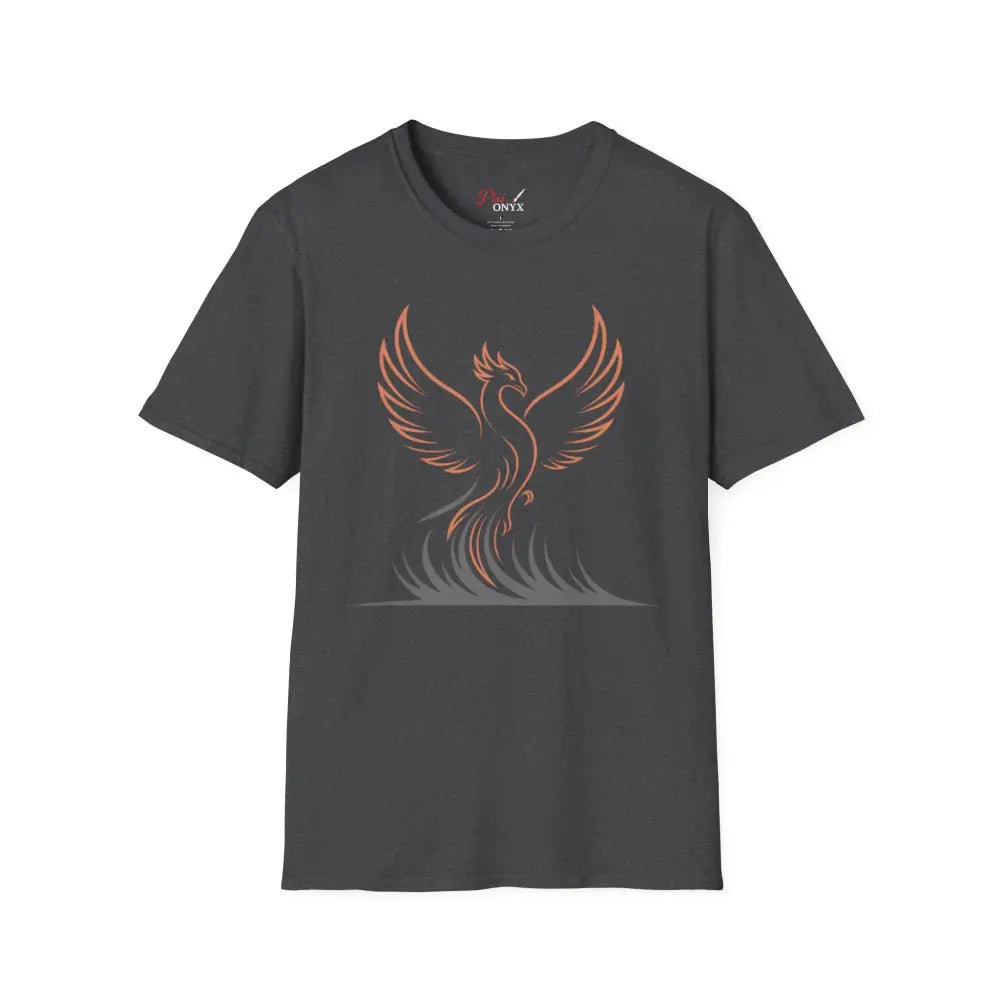 Phoenix Rising Unisex Softstyle T Shirt | Trendy Graphic Tee Casual Wear Gift for Her/Him Festival Apparel Symbol