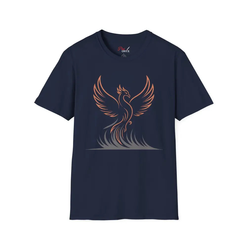 Phoenix Rising Unisex Softstyle T Shirt | Trendy Graphic Tee Casual Wear Gift for Her/Him Festival Apparel Symbol
