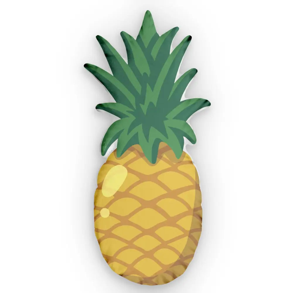 Playful pineapple-shaped pillow with vibrant green crown and golden skin from Honson Ventures Limited at Gnaftis House Flat