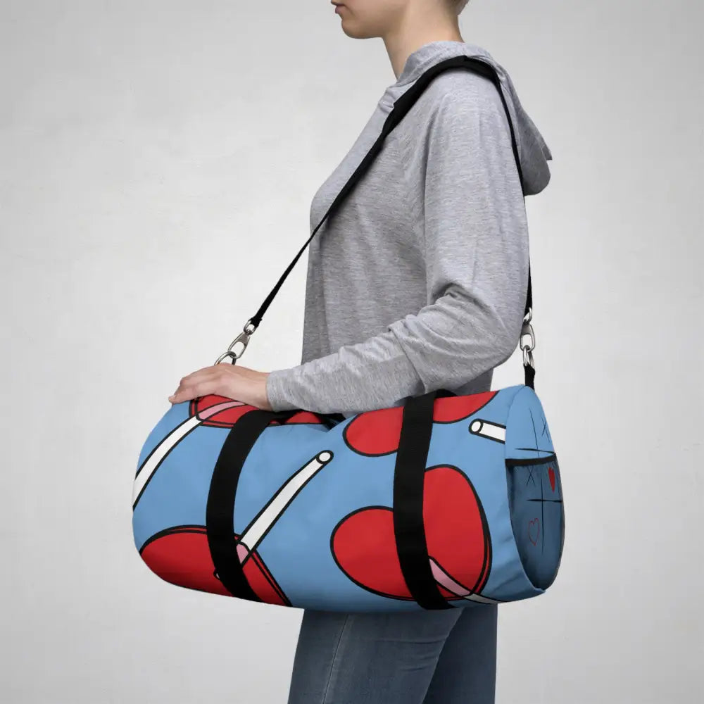 Playful Lollipop Duffel Bag Perfect for Gym Travel Kids Birthday Parties Candy Lovers Bags