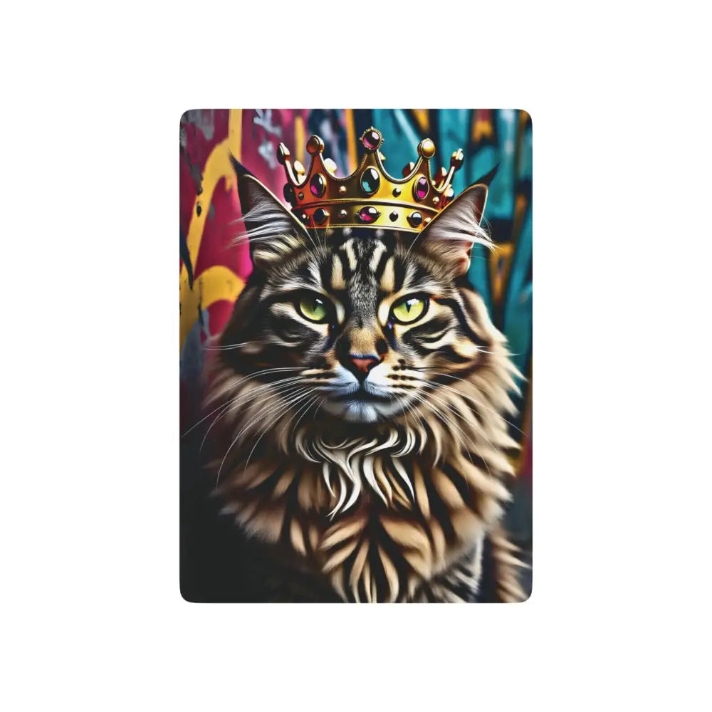 Majestic cat wearing a crown on Playing Cards Crown Meowjesty PixiOnyx Urban Royal Deck