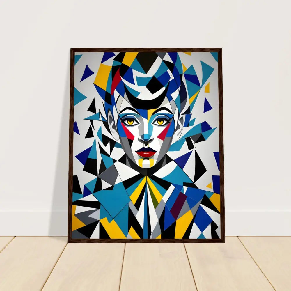 Framed geometric portrait on premium matte paper from PixiOnyx Modern Collection