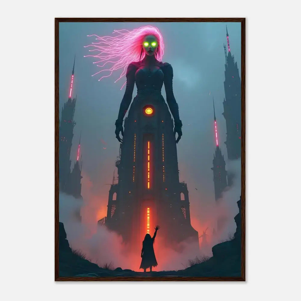 Framed fantasy art print on premium matte paper in wooden frame for Sci-fi Fairytale decor