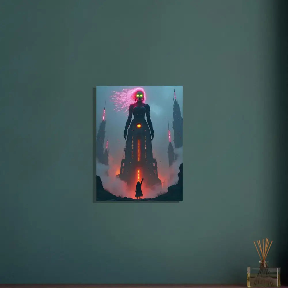 Fantasy art print on premium matte paper with wooden frame for sci-fi fairytale decor