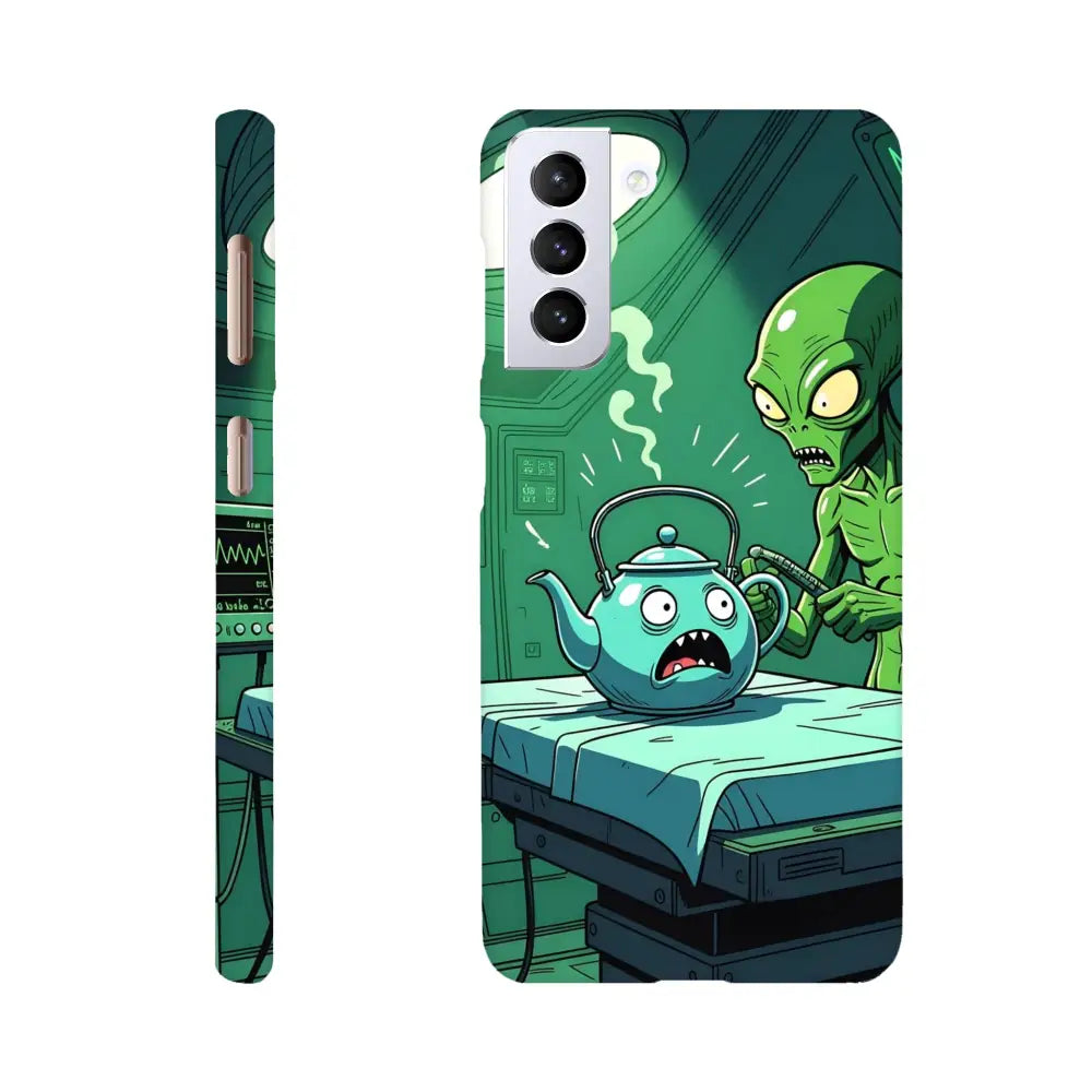 Phone case with cartoon alien abduction design for Samsung Probe Protocol Slim Case