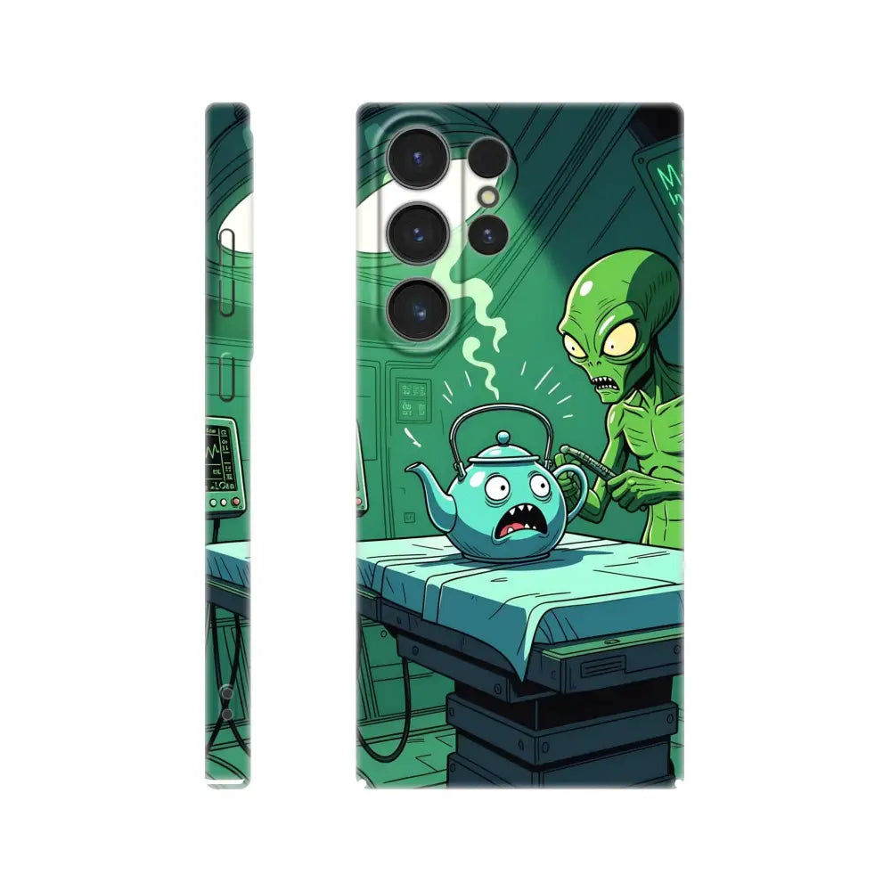 Alien abduction phone case for Samsung Galaxy featuring Probe Protocol comic design
