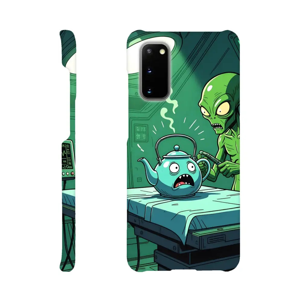 Phone case with cartoon alien abduction design for Samsung Probe Protocol Slim Case