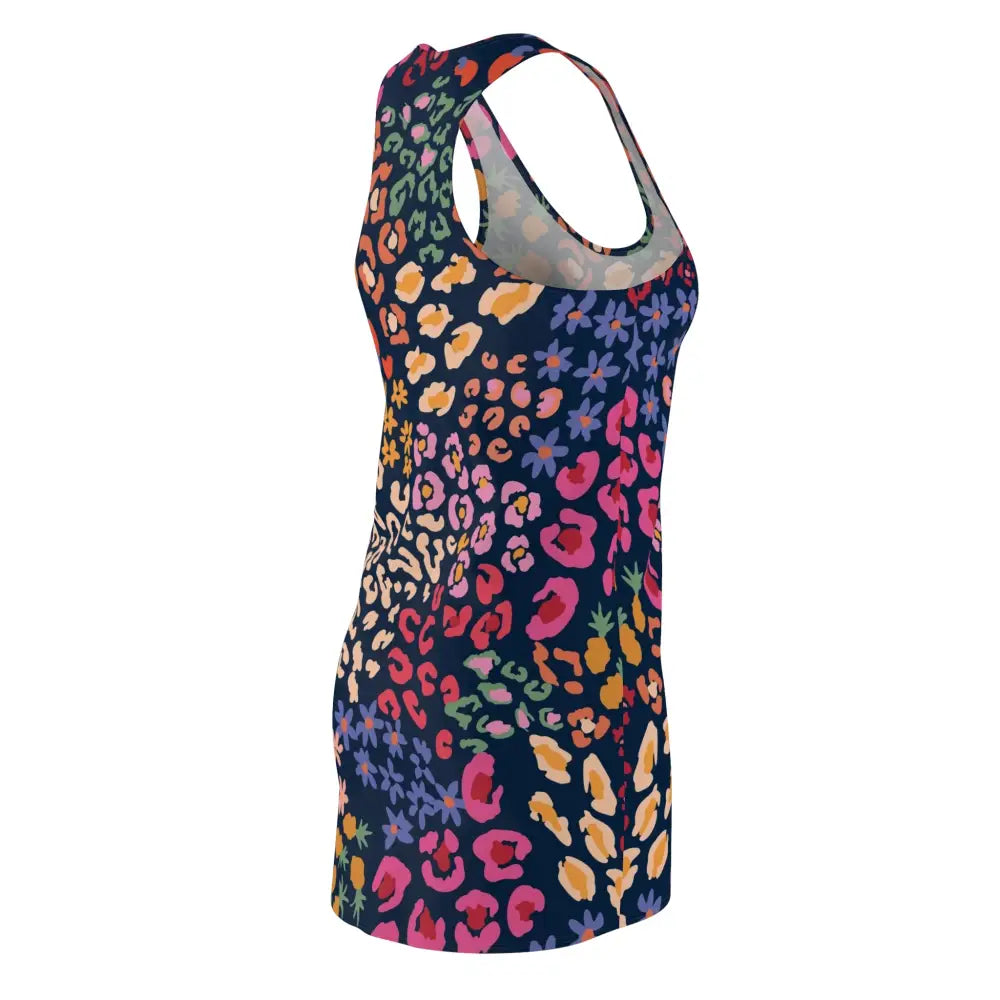 Sleeveless colorful patterned floral Racerback Dress from PixiOnyx Summer Statementwear