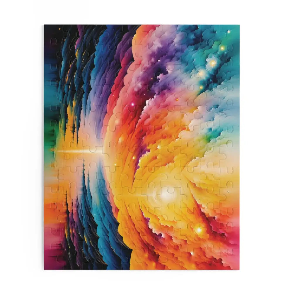 Colorful abstract art puzzle featuring radiant horizon design by Honson Ventures Limited at Gnaftis House Flat