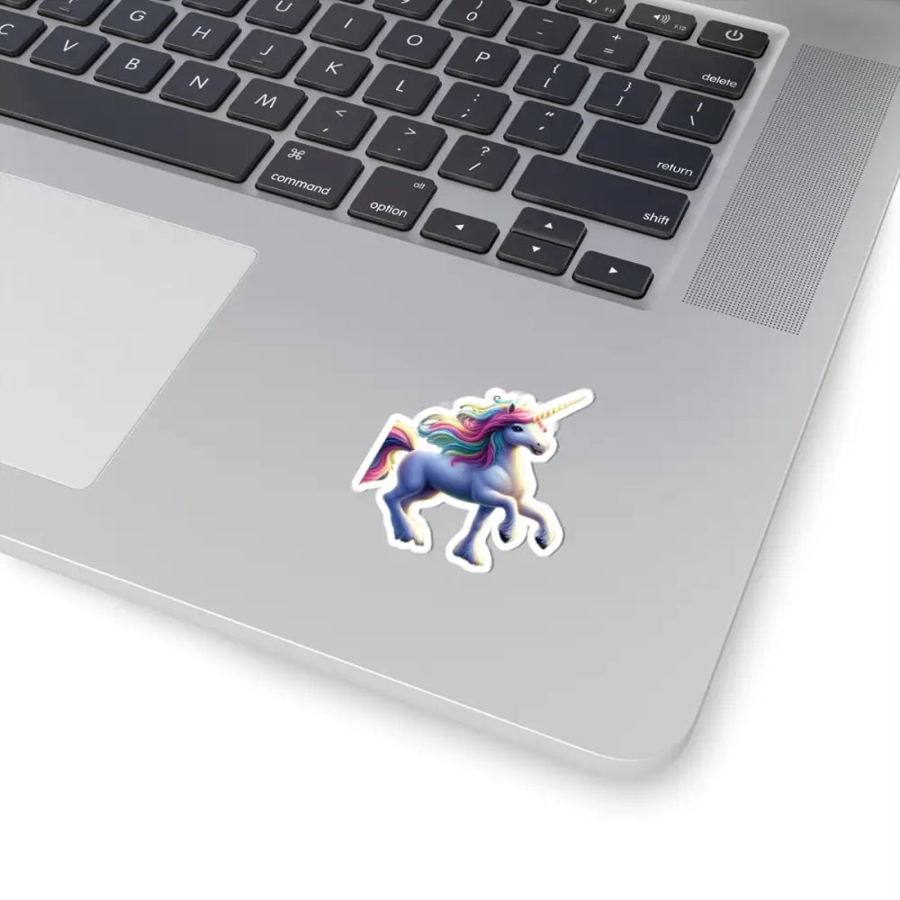 Colorful unicorn sticker on Rainbow Unicorn Sticker product by PixiOnyx for laptops and gifts