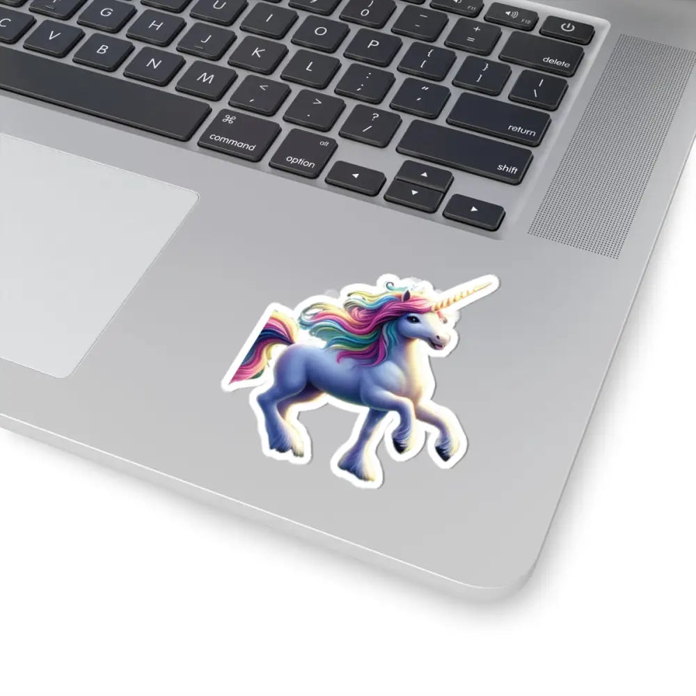 Colorful unicorn sticker for laptops and gifts from PixiOnyx with vibrant mythic design