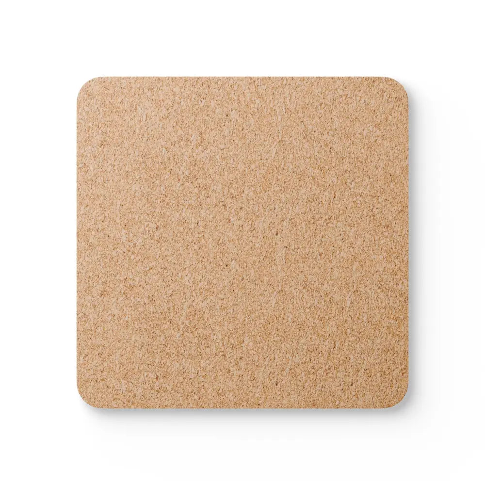 Square cork coaster from Realm of the Rainbow Crown Fantasy Coaster Set for magical spaces