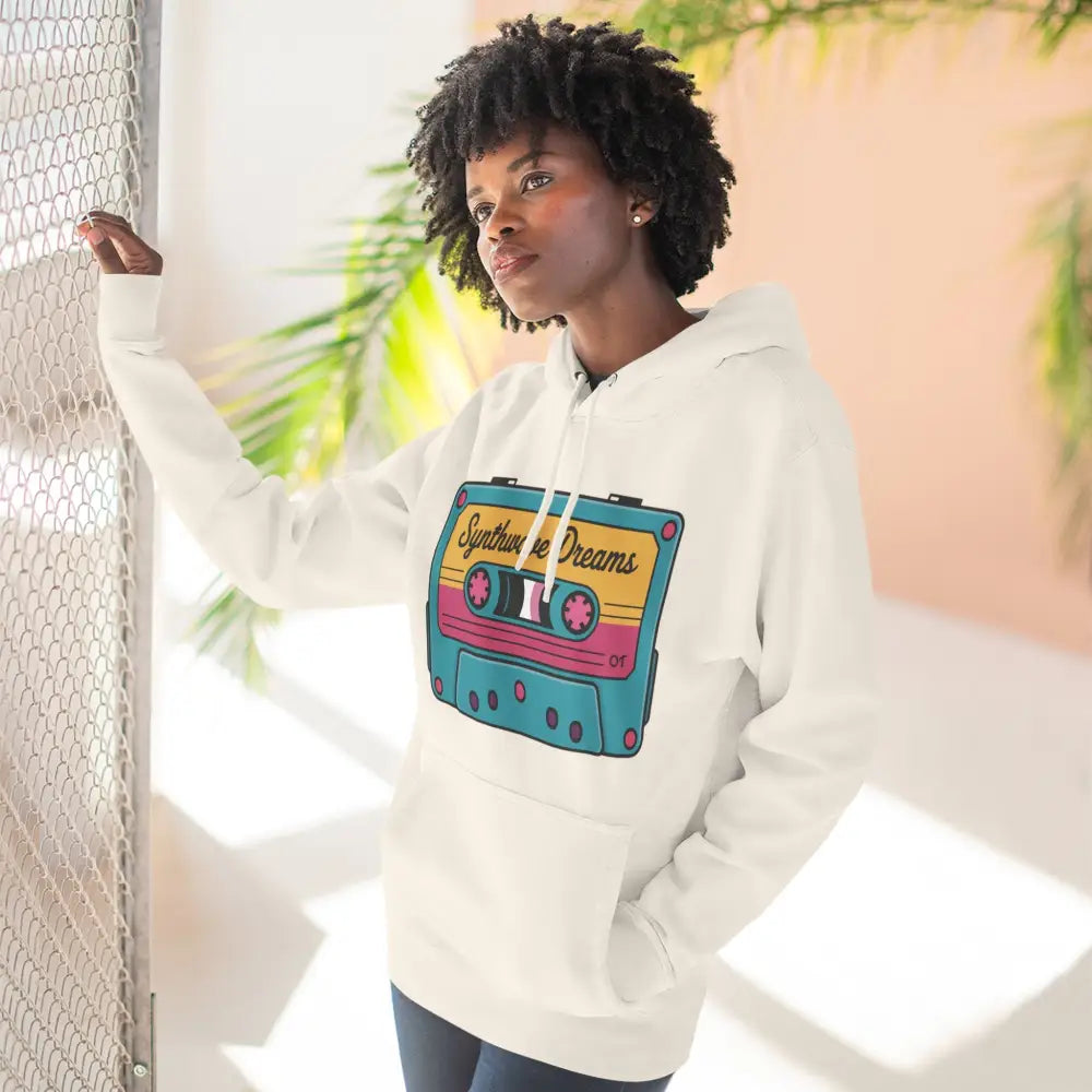 Retro Synthwave Unisex Hoodie Vintage Music 80s Inspired Fleece Sweatshirt Casual Streetwear Cozy Gift for Lovers