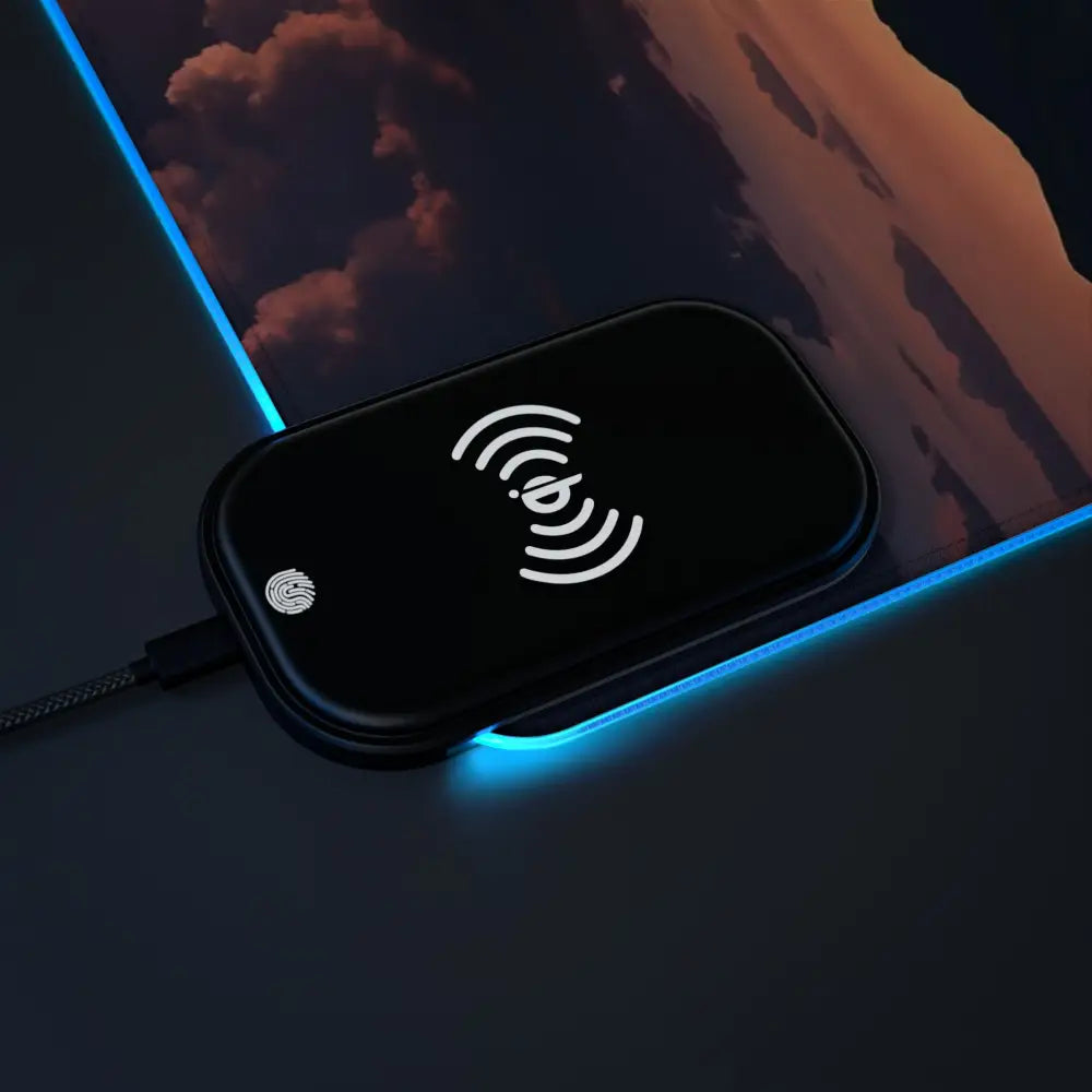 Black wireless charging pad on RGB Wireless Charging Mousepad The Edge of Dawn PixiOnyx Dreamscape Vibe