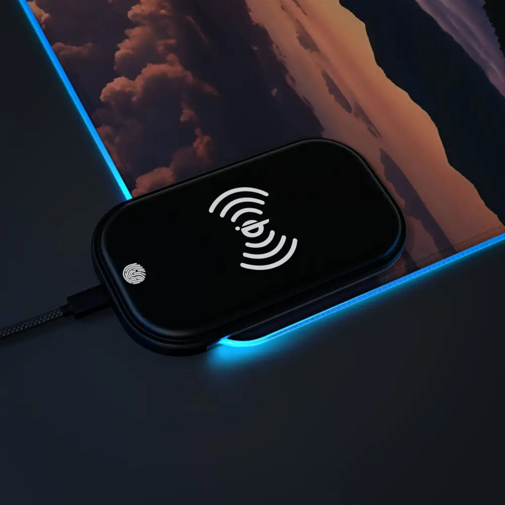 Black Wireless Charging Pad on RGB Wireless Charging Mousepad The Edge of Dawn PixiOnyx