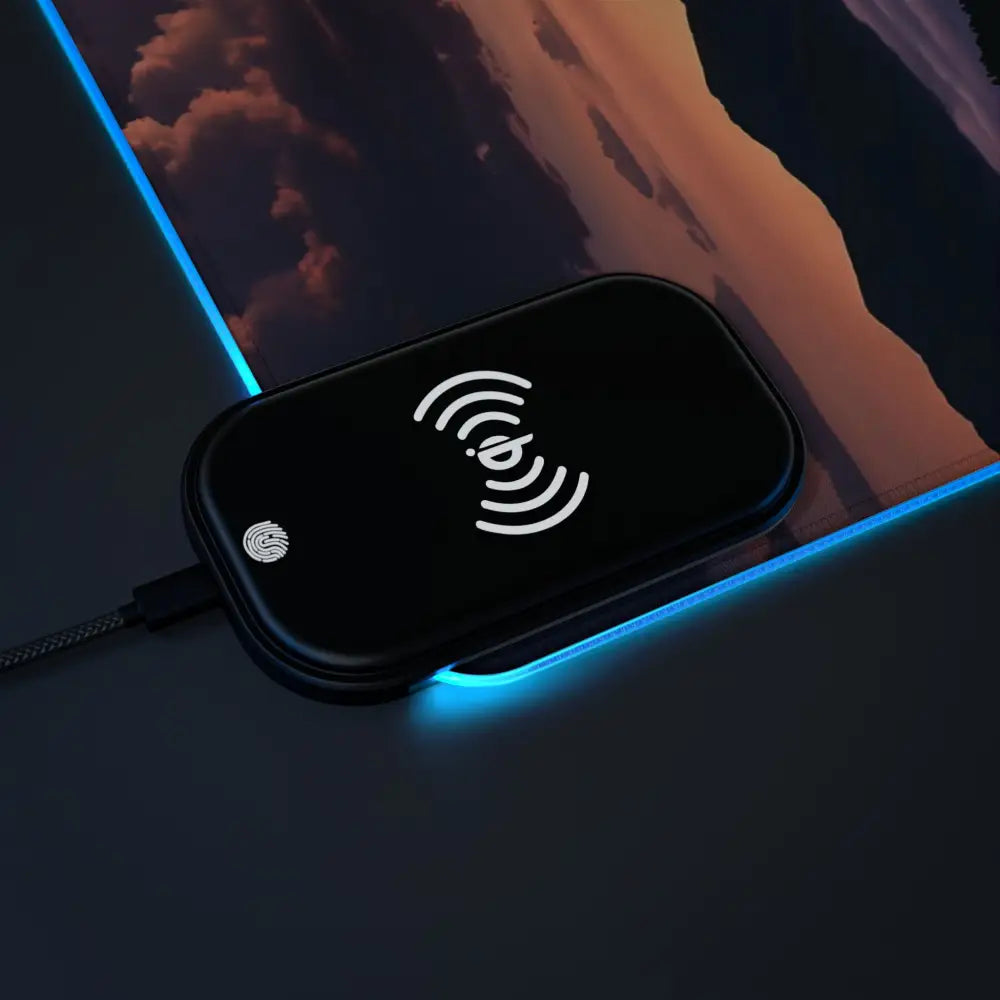 Black wireless charging pad on RGB Wireless Charging Mousepad The Edge of Dawn PixiOnyx Dreamscape Vibe