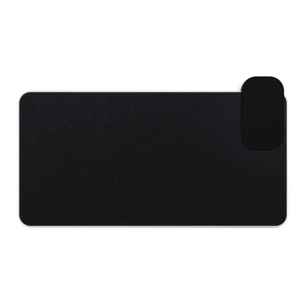Black desk mat with wireless phone charging pad for RGB Wireless Charging Mousepad The Edge of Dawn