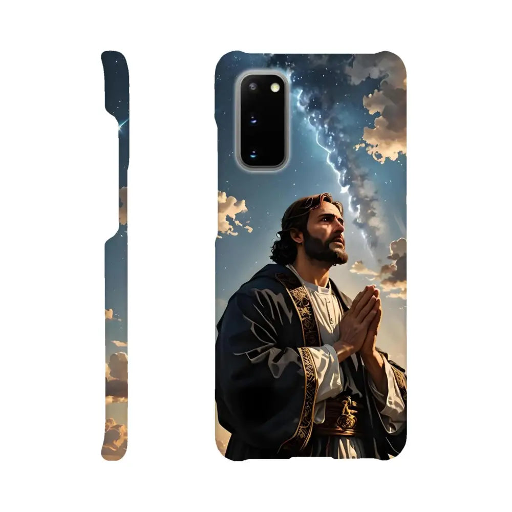 Jesus-themed phone case for Samsung Slim Case Prayer to the Cosmos by PixiOnyx