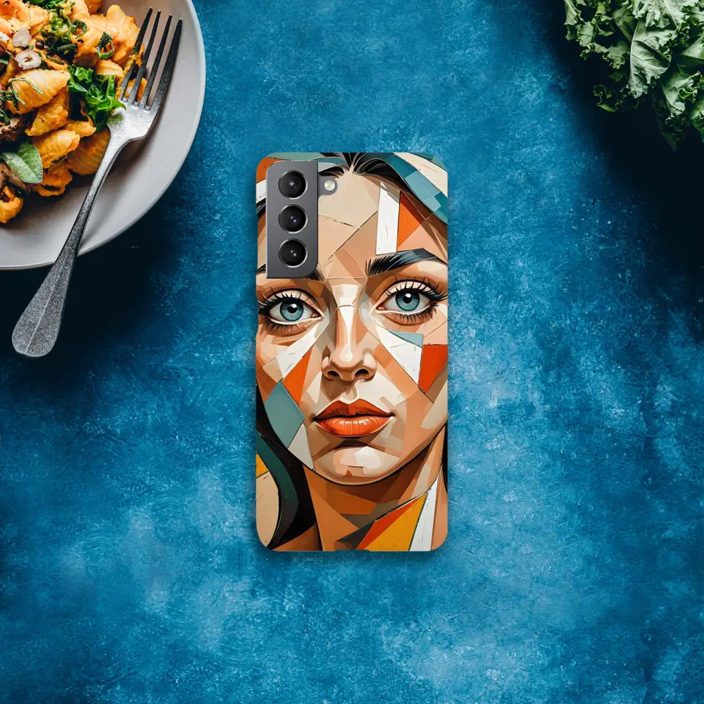 Samsung Slim Case Prismatic Portrait with geometric woman’s face design