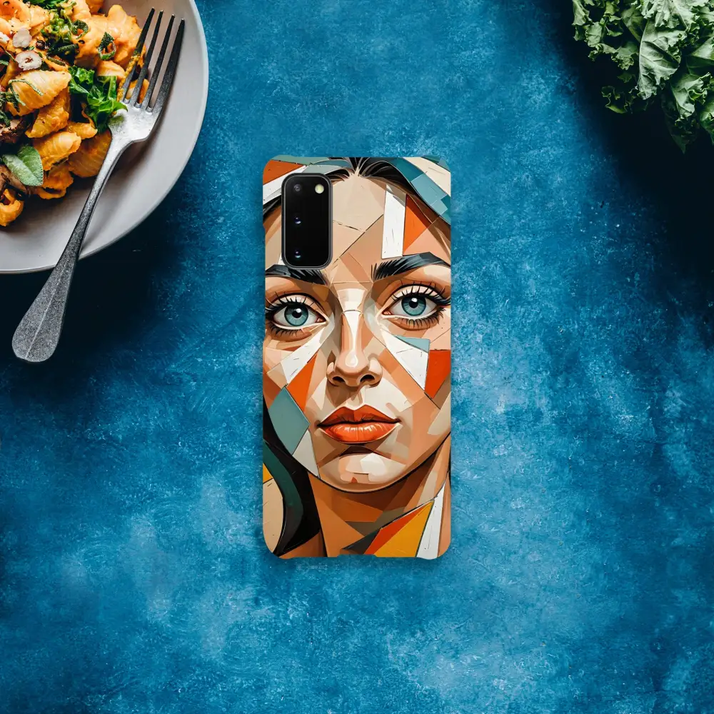 Samsung Slim Case with geometric woman’s face design for Prismatic Portrait PixiOnyx