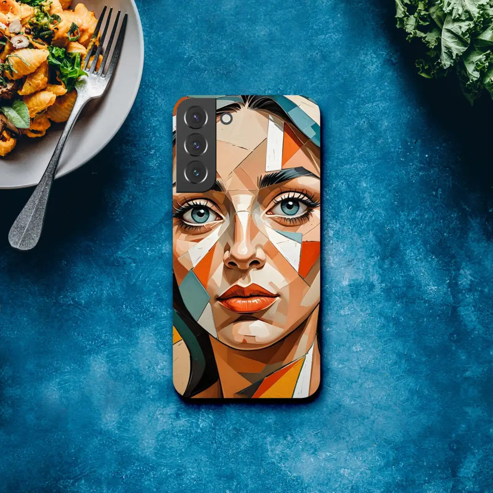 Samsung Slim Case with geometric face design for Prismatic Portrait by PixiOnyx