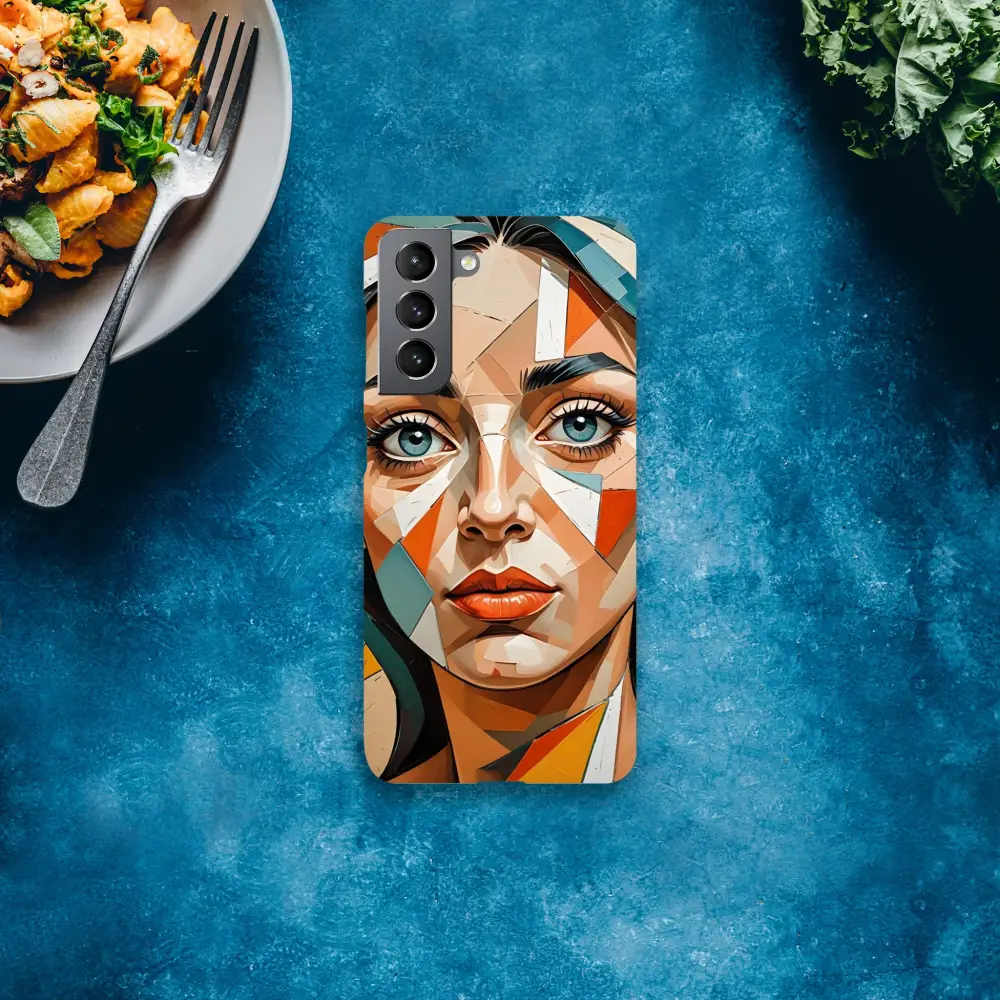 Samsung Slim Case Prismatic Portrait with geometric woman’s face design