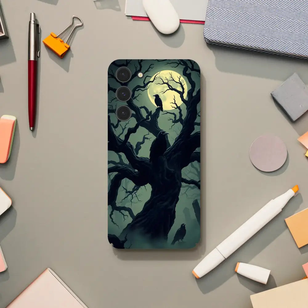 Samsung Slim Case with spooky tree design from PixiOnyx Phantom Grip Series