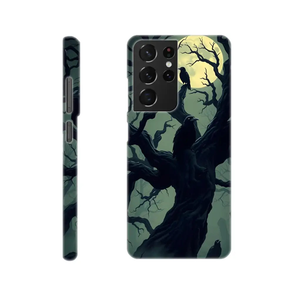Raven-themed phone case for Samsung Slim Case Watcher of the Crooked Moon PixiOnyx Phantom Grip Series