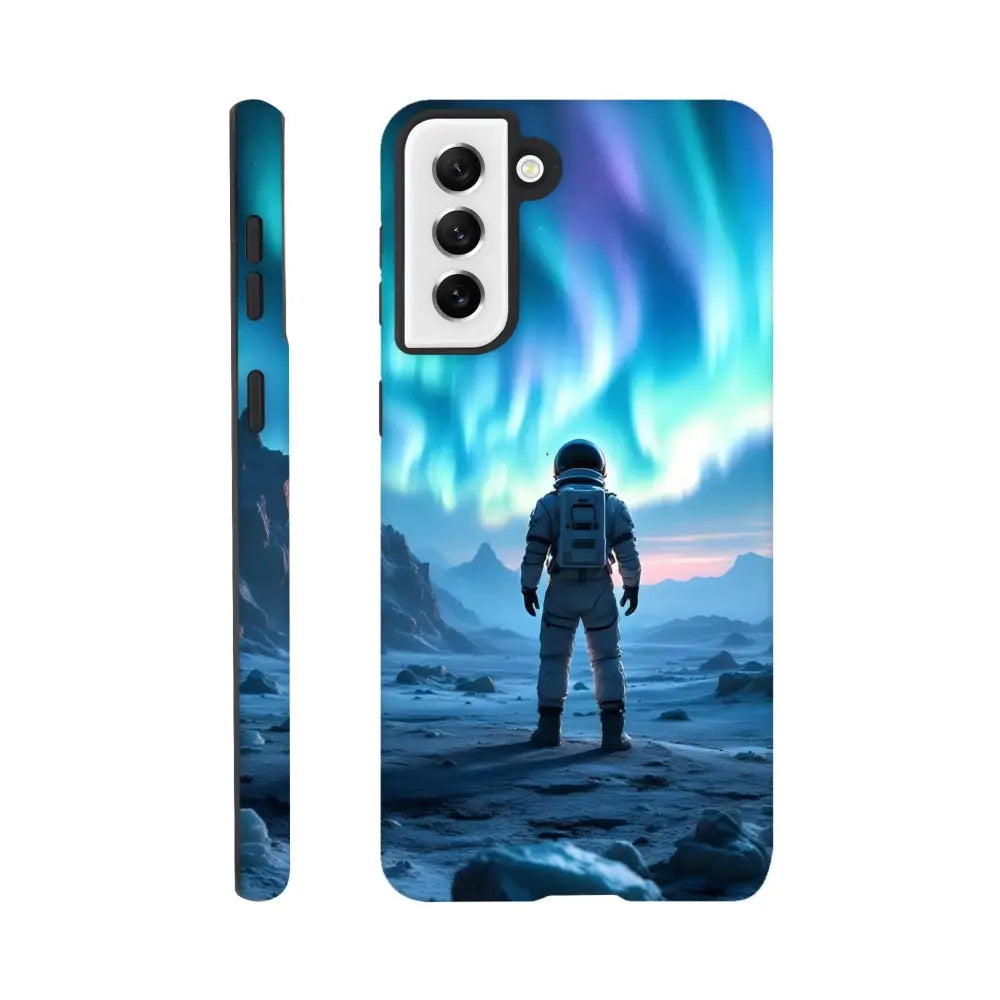 Samsung Tough Case with astronaut design under Aurora for cosmic protection