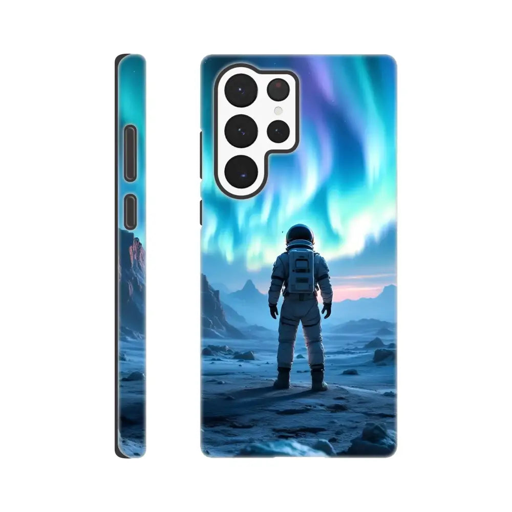 Samsung Tough Case with astronaut design under Aurora for cosmic protection