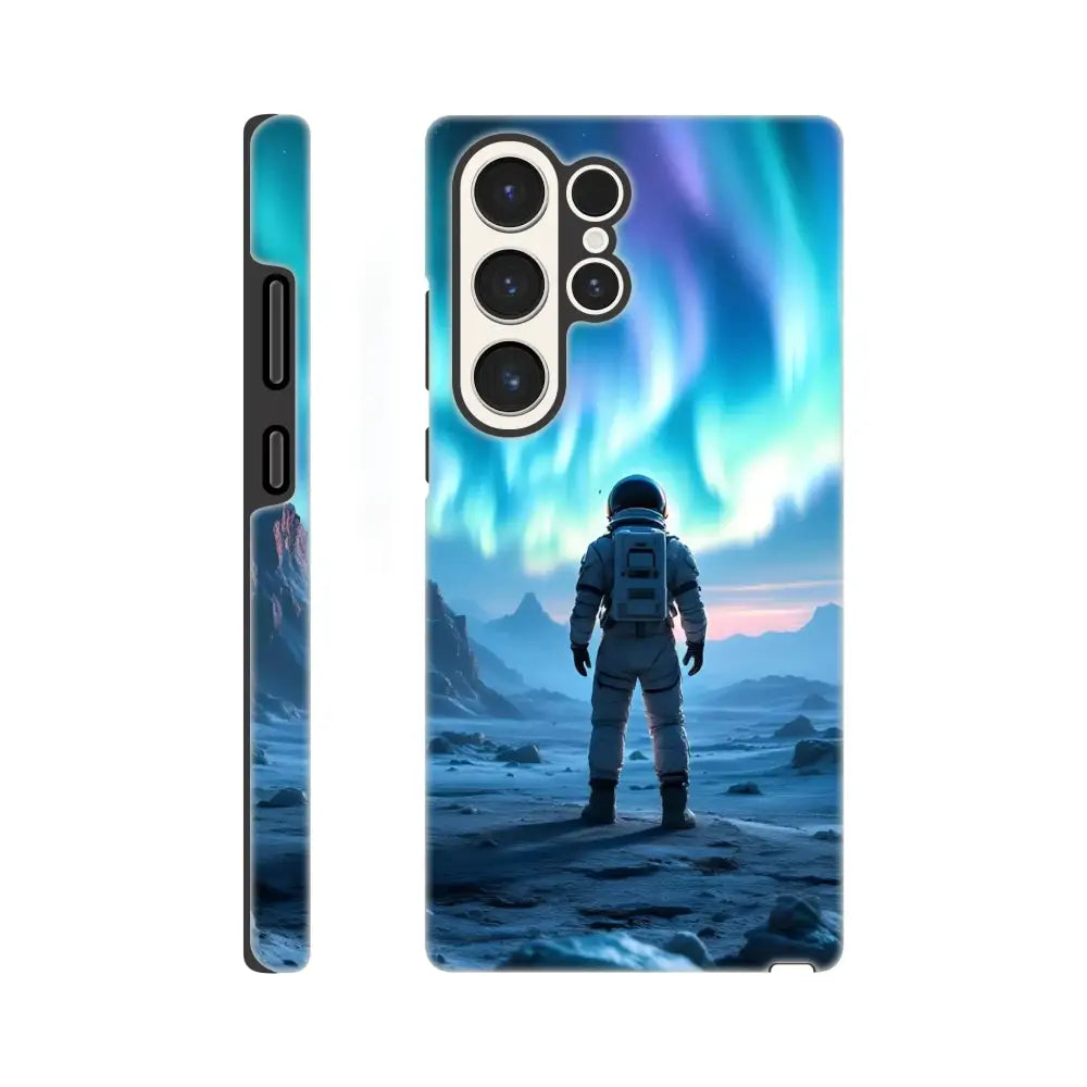 Samsung Tough Case with astronaut and aurora design for cosmic protection
