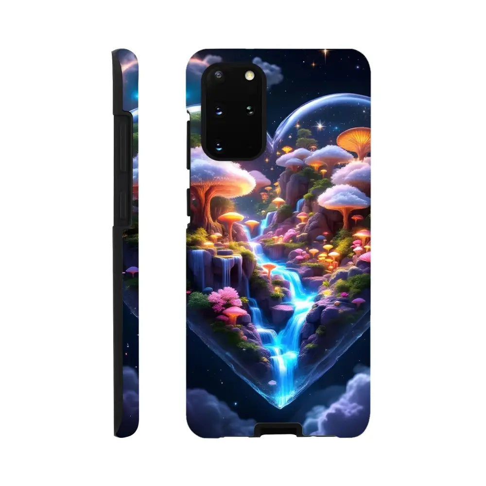 Fantasy landscape phone case for Samsung Tough Case Cosmic Heart by PixiOnyx Microverse Armor