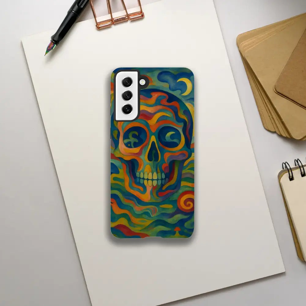 Colorful skull phone case for Samsung Tough Case Craniocolor PixiOnyx Psychedelic Skull Armor