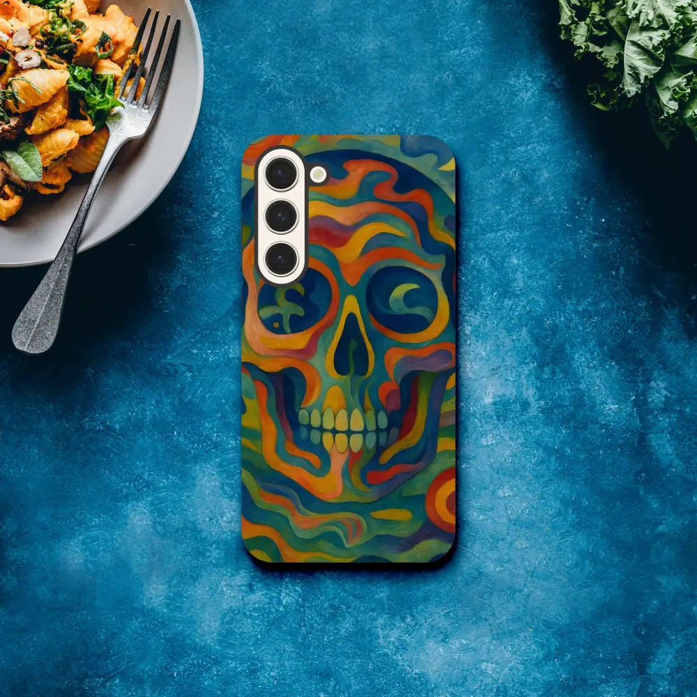 Colorful skull phone case for Samsung Tough Case Craniocolor PixiOnyx Psychedelic Skull Armor