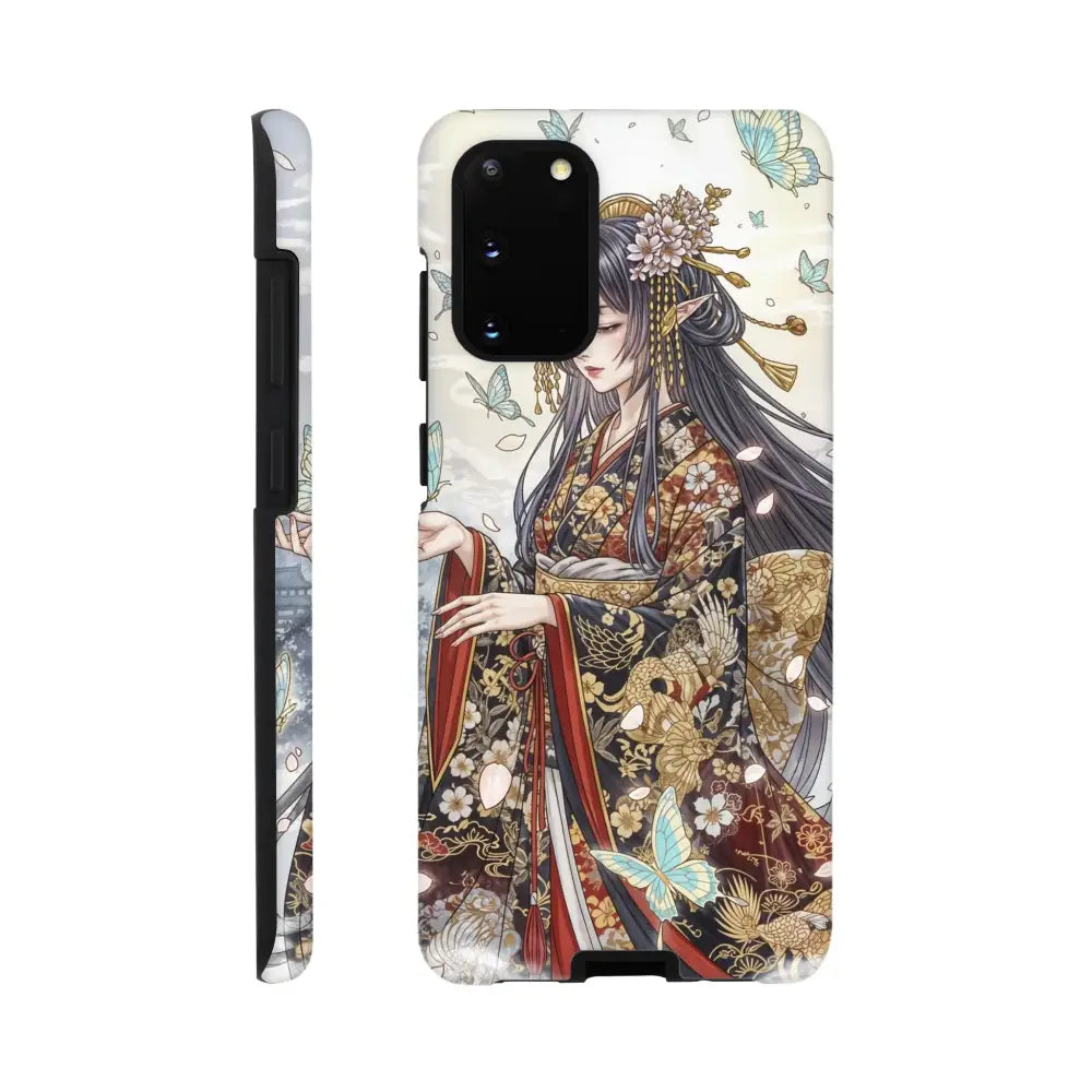 Samsung Tough Case with anime-style woman in kimono for Ethereal Kimono Maiden series